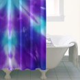 thumbnail image 4 of Purple Blue Tie Dye Spiral Pattern Shower Curtain 36"x72" ,Bathroom Decorative Shower Curtains Set with 12 Hooks,Modern Waterproof Washable Shower Curtain, 4 of 6