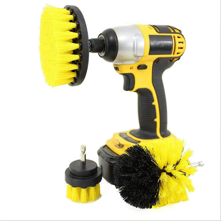 Drill Brushes Set 3Pcs Tile Grout Power Scrubber Cleaner Spin Tub