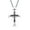 Black, variant on Stainless Steel Cross Pendant Necklace for Men, 24" Chain, Religious Jewelry Gift Set