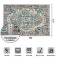 thumbnail image 6 of 5x7 Area Rug for Living Room - Neutral Blue Floral Vintage Design - Pet Friendly - Boho Washable Rug for Bedroom, Dining Room, 6 of 6