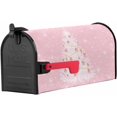 thumbnail image 2 of Winter Mailbox Cover Magnetic Mailbox Wraps, Christmas Pink Xmas Tree Snowflake Pattern Mailbox Covers Large Standard Size 21x25.5 Inch Mail Wrap Post Letter Box for Outdoor Gardern Yard Decoration, 2 of 6
