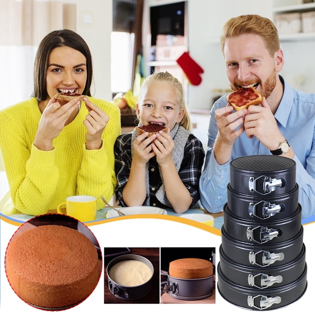 Xihbxyly Molde Redondo para Tartas, Base Extraíble, Antiadherente, Acero Al Carbono con Estructura de Panal, Fácil Desmoldado, Apto para Horno y Olla a Presión, para Tarta de Queso, de 18 a 30 Cm.