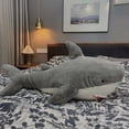 thumbnail image 6 of 14 Inch Cute Shark Plush Doll Soft Stuffed Animal for Home Office Decoration and Friends Birthday Gift Blue with Skin-Friendly Fabric, 6 of 9