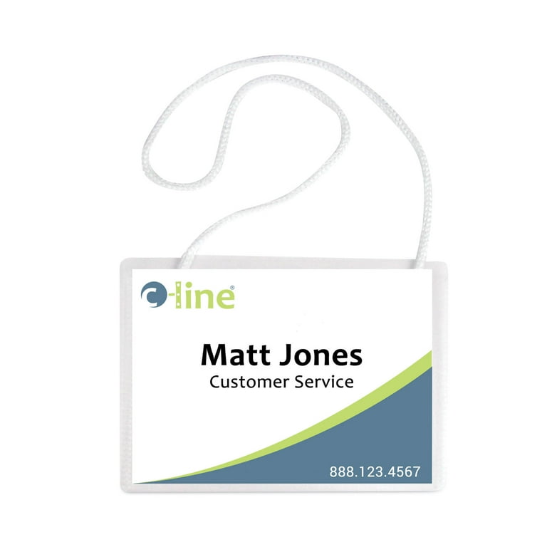 Specialty Name Badge Holder Kits, 4 x 3, Horizontal Orientation, White, 50/Box Specialty Name Badge Holder Kits, 4 x 3, Horizontal Orientation, White, 50/Box