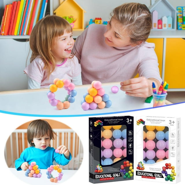 Juguetes sensoriales para niños y adultos | Alivio del estrés y desarrollo de la motricidad fina | Paquete de 20 pelotas rompecabezas educativas para el autismo y la ansiedad