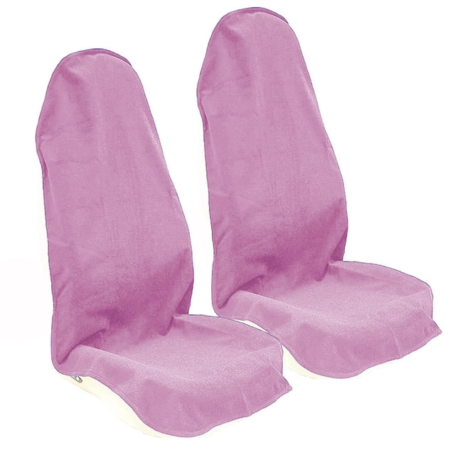Funda de asiento de coche LoyaGour, impermeable, rosa, 75 x 150 cm, 2 unidades