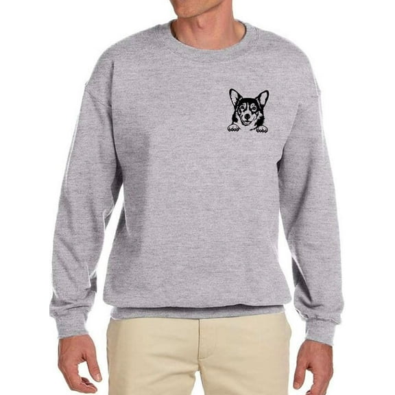 Cute Dog Sketch Sweatshirt Men -Smartprints Designs, Male 3X-Large