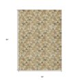 thumbnail image 3 of 5' X 8' Beige Tan And Taupe Geometric Washable Indoor Outdoor Area Rug, 3 of 5