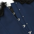 thumbnail image 3 of Gpaecead 2024 Corset Tops for Women Steampunk Renaissance Corset Lace Patchwork Color Gothic Court Evening Shapewear Tops Halloween Corset Dark Blue, 3 of 7