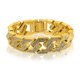 thumbnail image 1 of JeenMata Pulsera de eslabones geométricos de metal amarillo para hombre - Joyería de lujo, 1 of 6