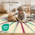 thumbnail image 4 of ODIKA 2'x3' Washable Accent Rug Record Vinyl Retro Music Disc Motif Featuring Radiating Rings for Bedroom, Nursery, RV, Pet Friendly, Bedside Mat, 4 of 7