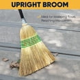 thumbnail image 5 of Heavy-Duty Corn Broom Commercial Indoor Outdoor Broom 59.8 inch Tall for Courtyard Garage Lobby Mall Market Floor Home Office Leaves Stone Dust Rubbish, 5 of 6