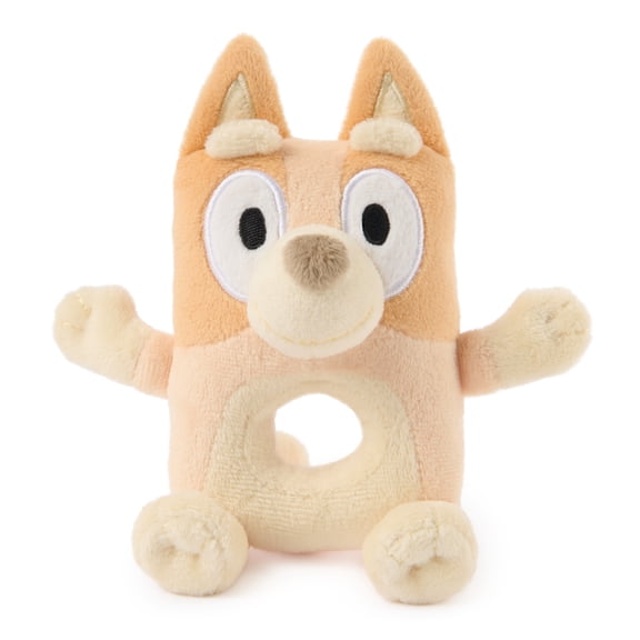GUND Official Bingo Plush Ring Rattle, Bluey Baby Rattle, Sensory Toy for Babies, Orange, 6