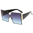 thumbnail image 5 of Womens Sunglasses Fashion Rimless Big Frame Resin Lens with UV400 Protection PC Frame Durable Trendy Female Glasses, 5 of 7