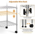 thumbnail image 5 of Simple Deluxe Heavy Duty 5-Tier Wire Shelving Unit with Wheels, Adjustable Steel Storage Rack, 1750 lb Capacity, Chrome, 36"x 18"x 71", 5 of 7
