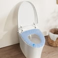 thumbnail image 6 of Toilet Cushion Seat Household Seasons Toilet Seat Thickened With Handle Winter Toilet Ring Washable Sets Wear Knitted Toilet Seat, 6 of 9