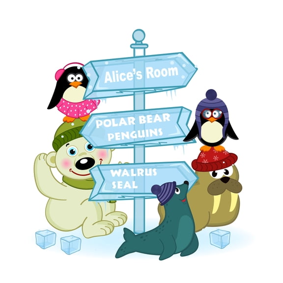 Direction Sign Map Wall Decal with Your Name on it - Vinyl Wall Sticker Name Decor - Personalizd Decors - Vinyl carving removable Decal mural art - Size : 10" x 10".