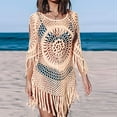 thumbnail image 2 of Women's Cover Up Crochet Hollow Out Tassel Lace Swimsuit, 2 of 7