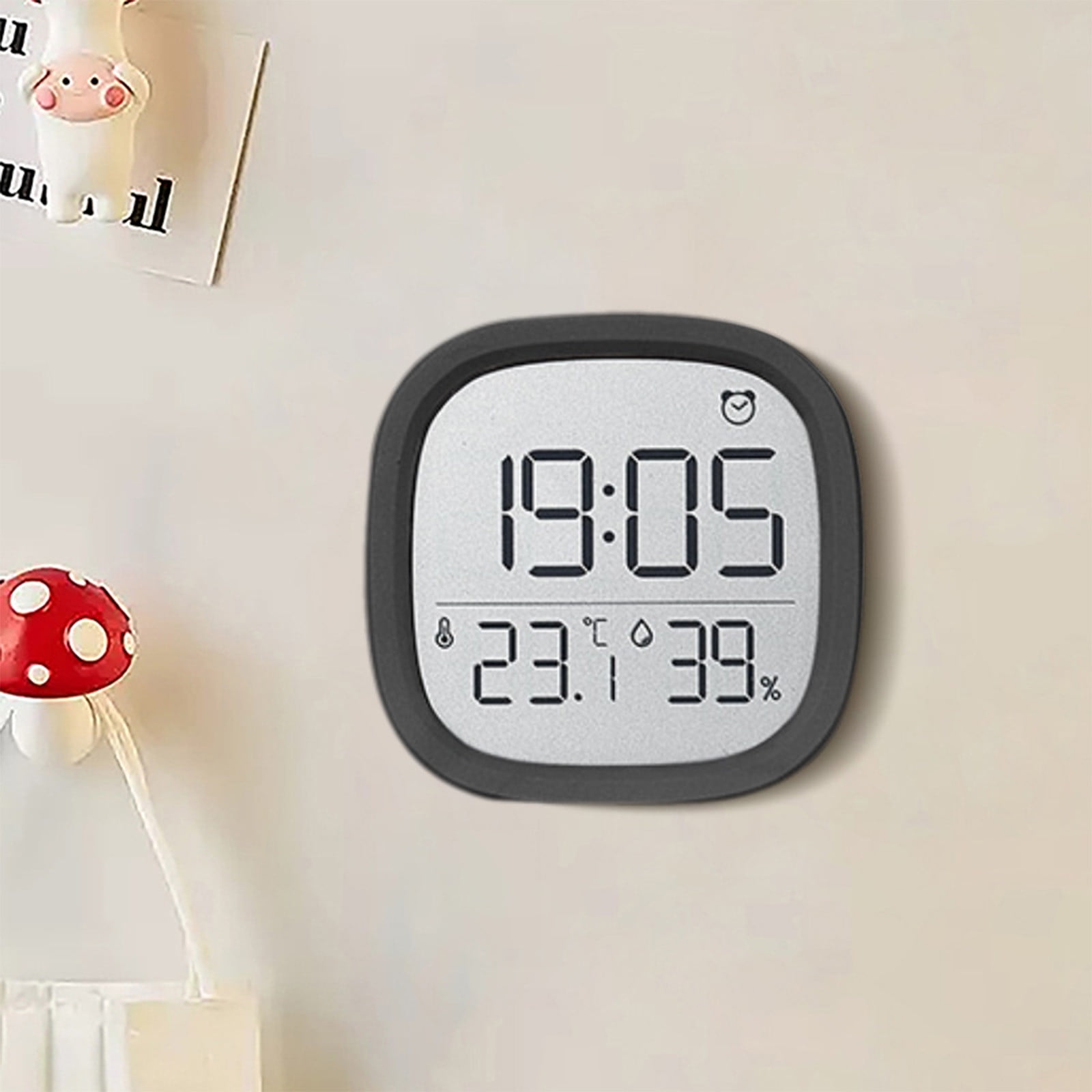 TaTaai 4Pcs LCD Screen Magnetic Clock Digital Small for Fridge Stove with Clip Kitchen Timer Clocks Large Screen Loud Alarm Multi-Functional Countdown for Baking Sports Office Classroom