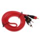 thumbnail image 1 of AUX Auxiliar 3.5mm Audio Plug a 2 RCA Plug Cable Estéreo Cable Rojo 5 pies, 1 of 7