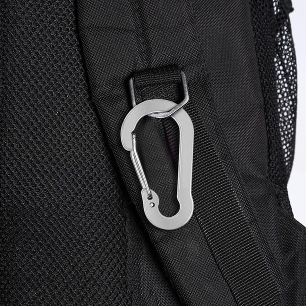 Mosquetón para acampar al aire libre, 6 uds., hebilla colgante rápida para escalada (negro) Tmvgtek excursión de campamento