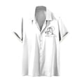 thumbnail image 2 of ALLLIST Mens Shirts Short Sleeve Hawaiian Collared Button Down Shirts White Casual Mens Clothing, 2 of 4