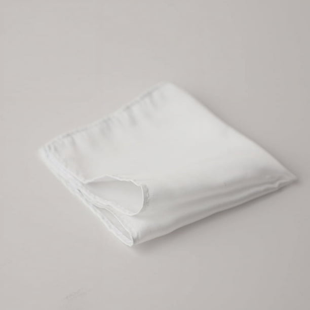 Zhuge Pañuelos de bolsillo para hombre, para bodas, fiestas, negocios, informales, 9,44 x 9,44 pulgadas, color blanco
