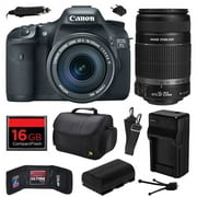 Canon EOS 7D 18 MP CMOS Digital SLR Camera with 18-135mm f/3.5-5.6 IS UD and EF-S 55-250mm f/4-5.6 IS II Lens with 16GB Memory, Large Case, Battery, Charger, Memory Card Wallet, Cleaning Kit 3814B016