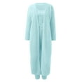 thumbnail image 4 of BJUTIR Womens Casual Activewear Sets Winter Plush Casual Sportswear Solid Long Sleeves 3 Piece Set, 4 of 5