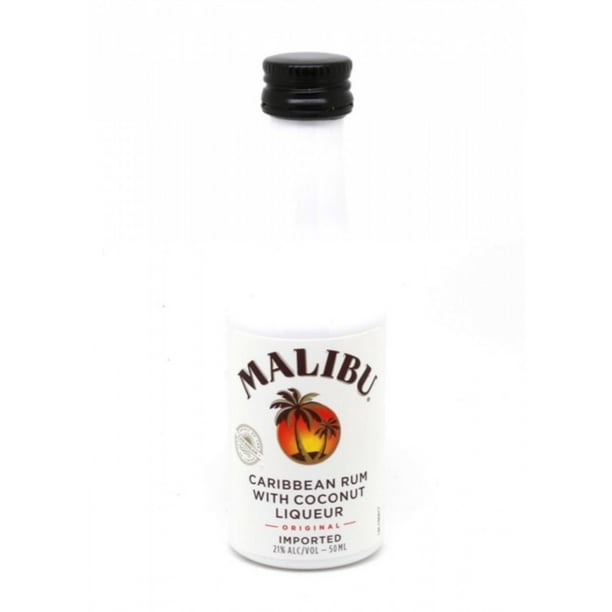Malibu Rum Caribbean Original Coconut Rum 50ml Bottle Walmart Com Walmart Com