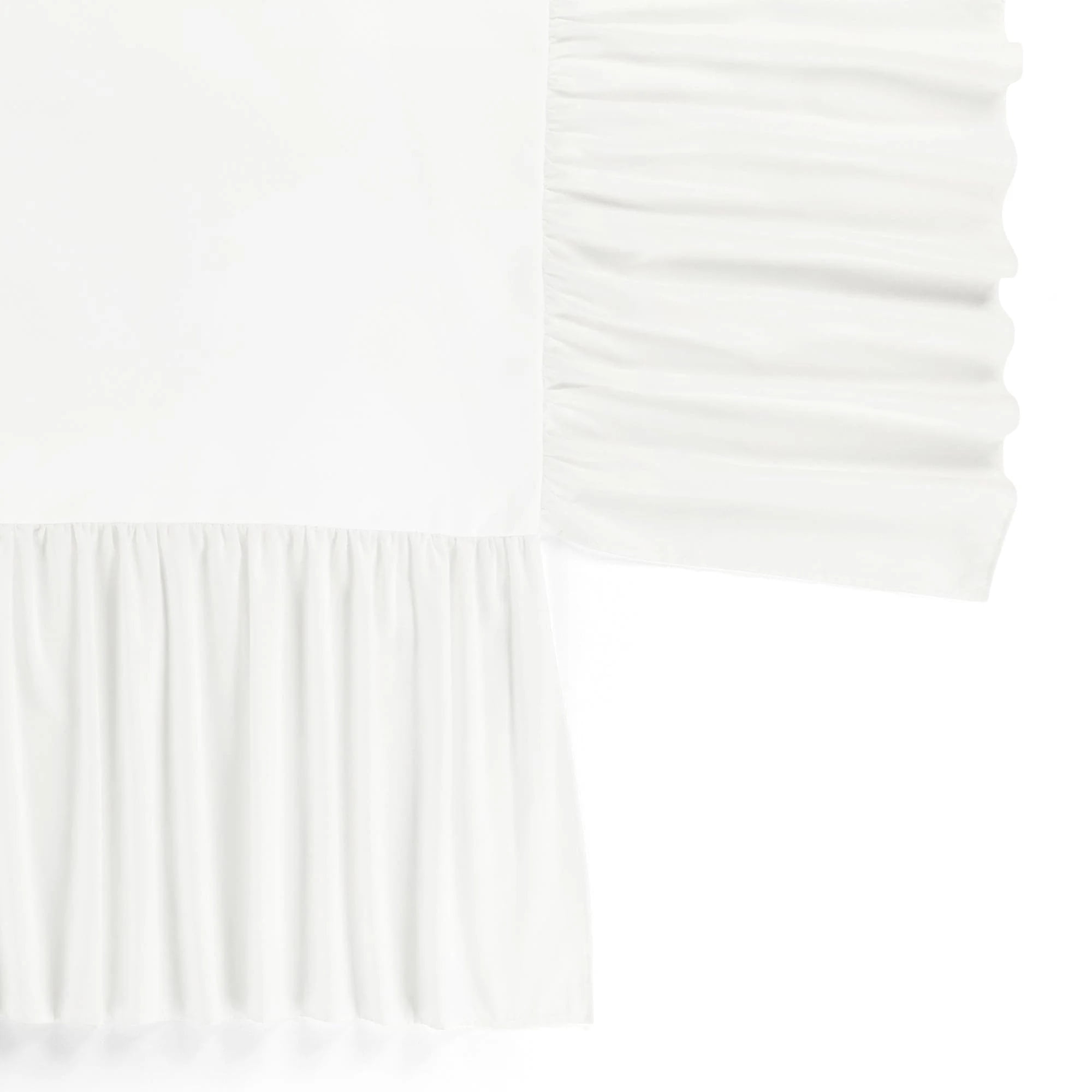 Lush Decorr Ruffle Crib Skirt Gray Single 28x52x16