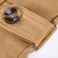 thumbnail image 4 of Fgnfyis Mens Jackets Casual Lapel Mid Length Pure Jacket Coats for Men Khaki XXXXL, 4 of 9