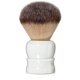 thumbnail image 1 of Brocha de afeitar fina Fibras de cabello de ángel Brocha de crema de afeitar sin crueldad para hombres Exfolia suavemente la piel Mango de resina sólida Nudo de 24 mm con loft de 56 mm (blanco), 1 of 5