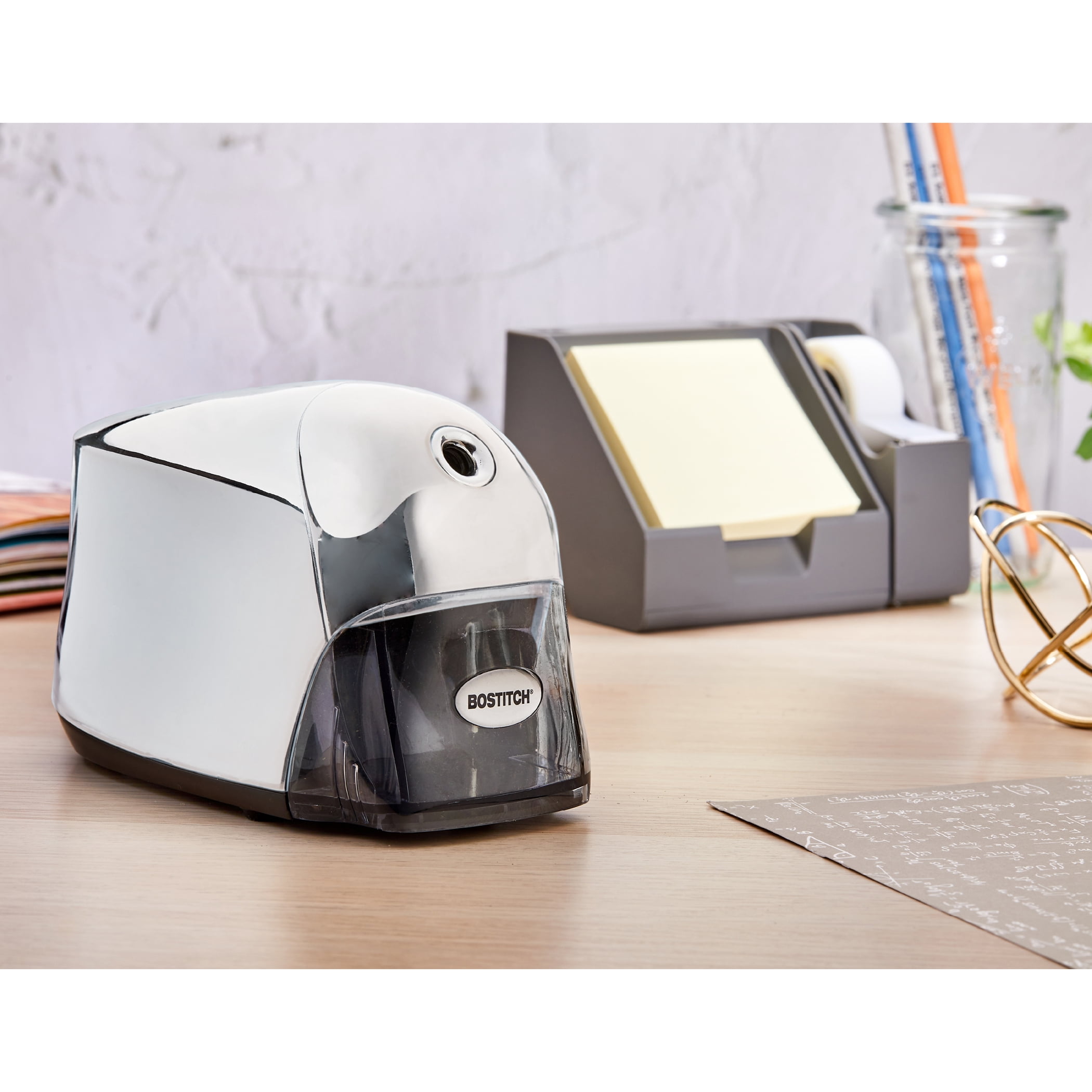 Bostitch QuietSharp Executive Electric Pencil Sharpener Chrome