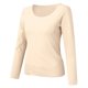 thumbnail image 3 of Gibobby Ropa interior acolchada Regalo de Navidad para mujer, cuello redondo, forro polar, ropa interior térmica, chaleco, tops de invierno, 1 paquete de pantalones y tops（Beige， XXL), 3 of 5
