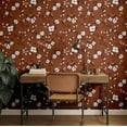 thumbnail image 3 of S4Sassy Peel and Stick Wall Covering, Vintage Floral Removable Walls Wrap - Brown Instant Wall Makeover Mural for Bathroom, Laundry Room, Closet Interior - Self-Adhesive Wallpaper Vinyl - 25"x360", 3 of 9