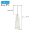 thumbnail image 2 of 27Ga Dispensing Needles, 52PCS 1/2 Inch Industrial Blunt Tip Dispensing Needle Syringes with Luer Lock Needle for Refilling Liquid Inks Adhesive Glue Oil,Transparent, 2 of 7
