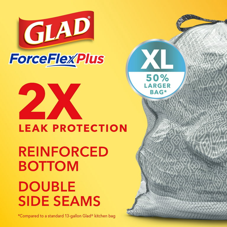 Save on Glad ForceFlex Plus Fresh Multipurpose XL Drawstring Kitchen Bags 20  Gal Order Online Delivery