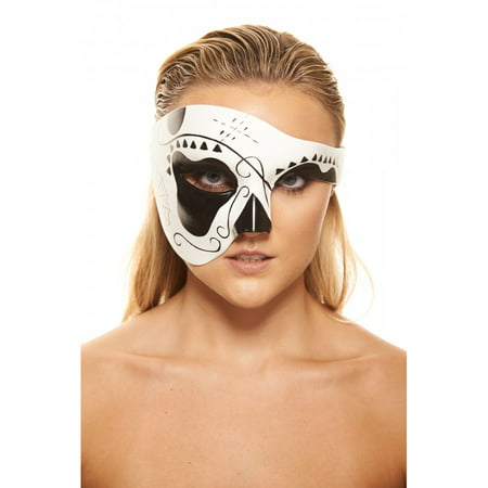 El Dia de los Muertos/Day of the Dead Black Web Phantom Mask Halloween Masquerade Masks DOD002