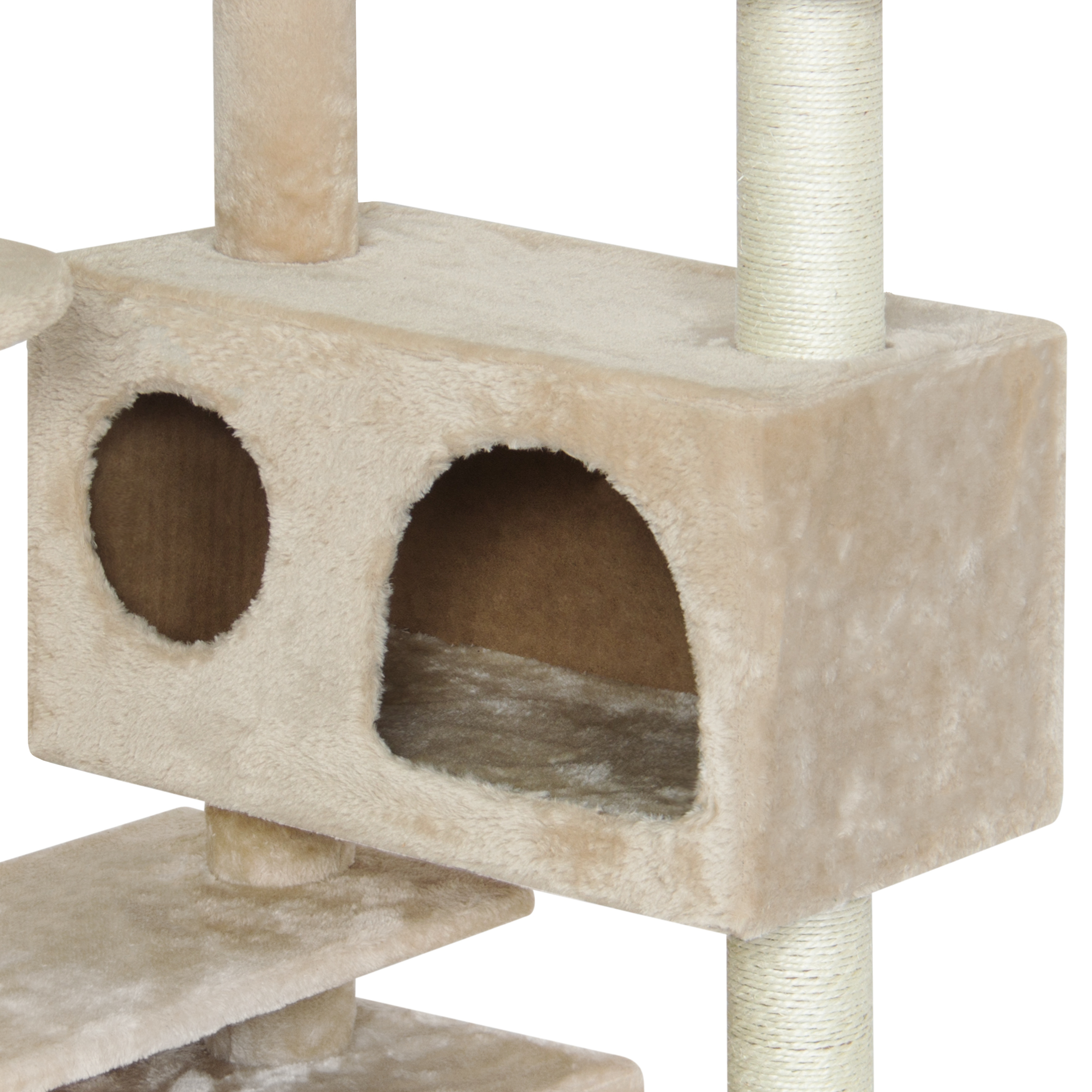 Best Choice Products 53in Multi-Level Cat Tree Scratcher Condo Tower - Beige - image 2 of 7