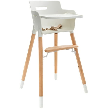 WEESPROUT Wooden High Chair for Babies & Toddlers | 3-in-1 High Chair/Booster/Chair | Grows with Your Child | Adjustable Footrest/Legs | Removable Tray/Armrest | Modern Wood Design |