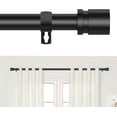 thumbnail image 1 of shiyou-Black Curtain Rods for Windows 30 to 60 Inches, 5/8 Inch Adjustable Heavy Duty Modern Curtain Rod with Adjustable Brackets, Easy Installation with Modern Finials, Adaptable to Various Styles o, 1 of 4