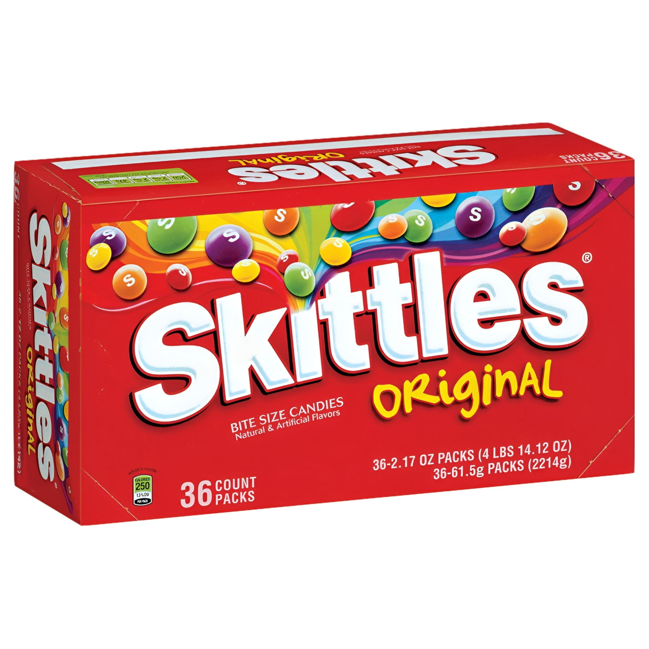 Skittles Original Candy, Full Size, Bulk Fundraiser (2.17oz, 36pk)