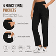 thumbnail image 4 of MASKERT Women's Stretchy Casual Pants, High Waisted Ankle Pants with 4 Pockets, Lightweight Travel Work Pants for Women, Business Casual Pants for Office and Golf, 4 of 11