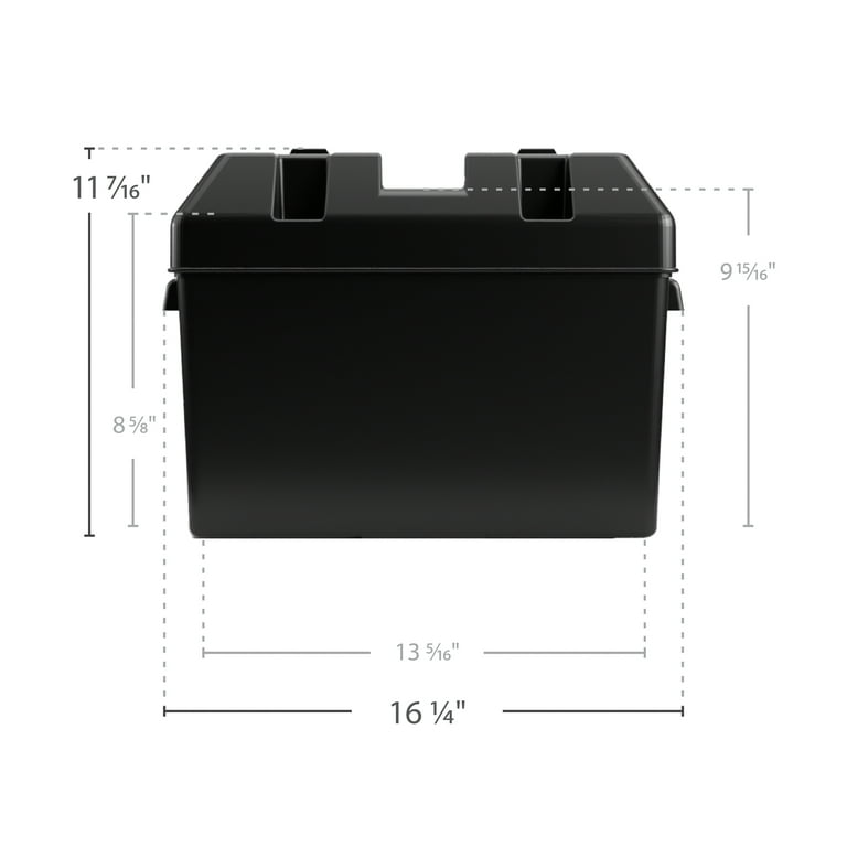 Camco RV Large Battery Box, Black Camco RV Large Battery Box, Black