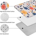 thumbnail image 5 of Pioneer Flower Floral Print Pattern Bathroom Rugs Sets 3 Piece,Toilet Cover Set,Absorbent Non Slip Bathroom Mats Sets with U-Shaped Contour Rug Toilet Rug Set, 5 of 5