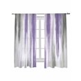thumbnail image 2 of Sheer Curtains 63 Inches Long, Purple Gray Light Filtering Window Curtains for Living Room, Vintage Country Abstract Gradient Aesthetic Rod Pocket Voile Sheer Curtain Drapes, 52"W x 63"L, 2 Panels, 2 of 8