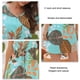 thumbnail image 5 of Vestido floral de mujer con cuello en V, manga corta, cordón en la cintura, vestido de verano hasta la rodilla, verde S, 5 of 6