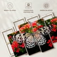 thumbnail image 6 of Elephant Stock Pretty Butterfly Wall Art - Horizontal Multi Panel Canvas - Living Room Wall Decor - Animal Multi Panel - Black And White Decor - 68" x 42", 6 of 8