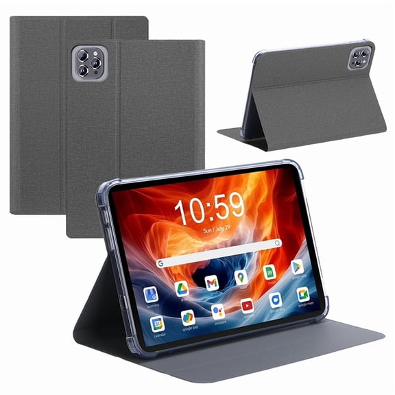 【RUIXH】For STA VEAPAD-11G / VEAT00L F11 / VEAT00L 10.1inch Tablet Case STA / VEAPAD Android 13 protective Case PU Drop-proof Scratch-resistant Lightweight Built-in stand function Tablet case (Gray)
